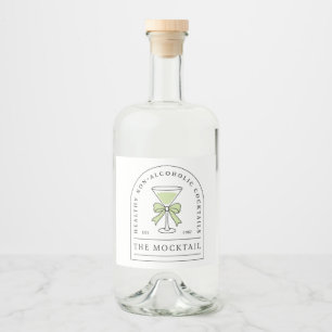 Mocktail non alcoholic cocktail fancy aesthetic liquor bottle label