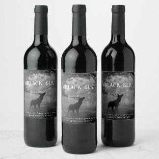 Mockup Black Elk Forest Custom Wine Labels