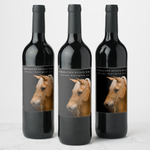 Mockup Horse Equine Western Custom Wine Labels