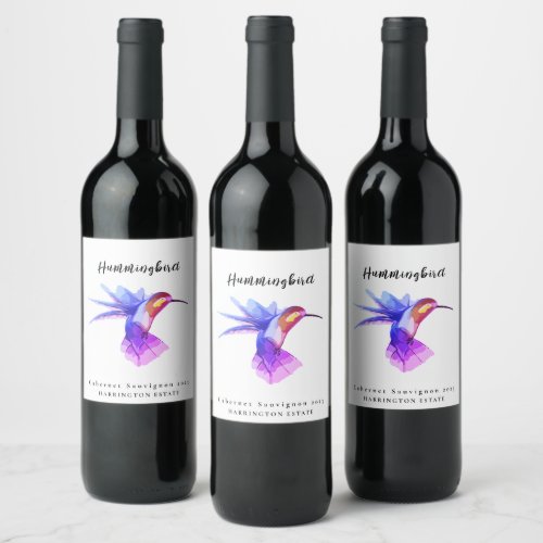 Mockup Hummingbird Custom Wine Labels