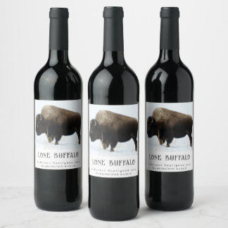 Mockup Lone Buffalo West Custom Wine Labels