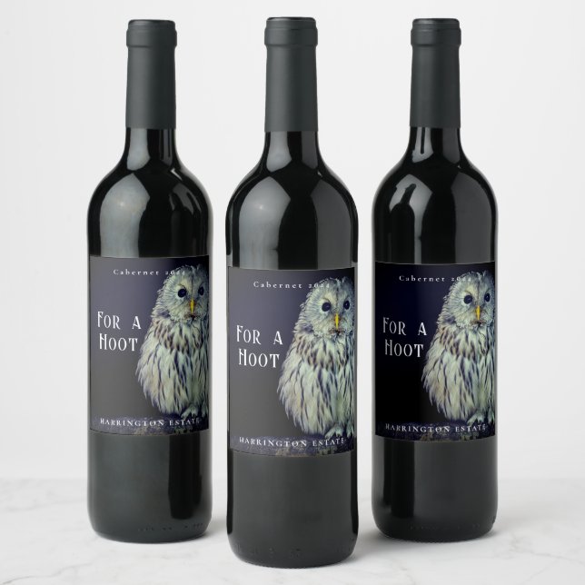 Mockup Owl Custom Wine Labels (Bottles)