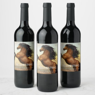 Mockup Wild Horse Western Custom Wine Labels