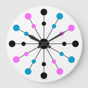Mod 1960s Retro Wall Clock