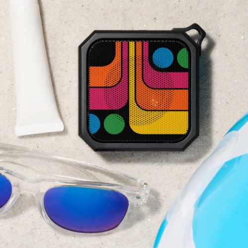 Mod 1970s Retro Style Geometric Design Bluetooth Speaker
