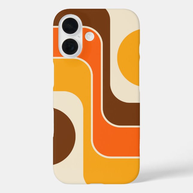 Mod 1970s Retro Style Geometric Design Case-Mate iPhone Case (Back)