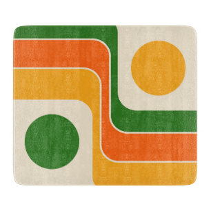 Mod 1970s Retro Style Geometric Design Cutting Board