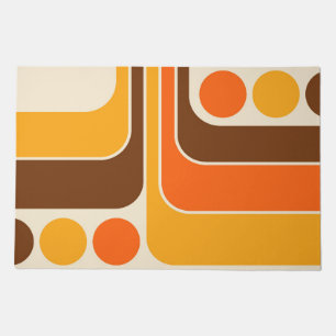Mod 1970s Retro Style Geometric Design Doormat