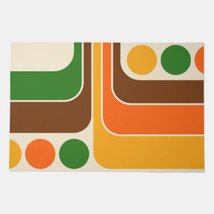 Mod 1970s Retro Style Geometric Design Doormat