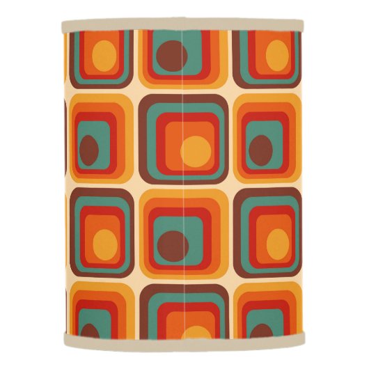 Mod 1970s Retro Style Geometric Design Lamp Shade (Back)