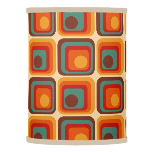 Mod 1970s Retro Style Geometric Design Lamp Shade (Left)