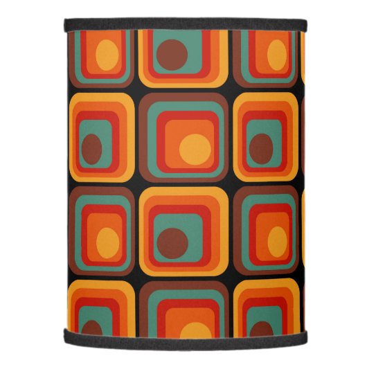 Mod 1970s Retro Style Geometric Design Lamp Shade (Left)