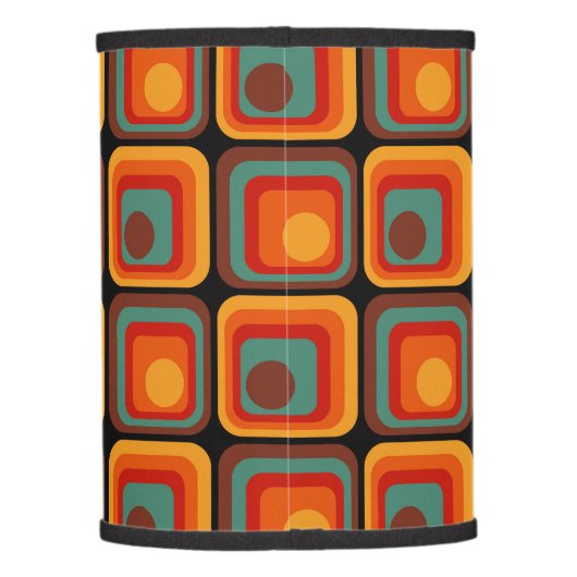 Mod 1970s Retro Style Geometric Design Lamp Shade (Back)