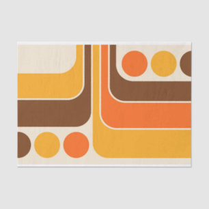 Mod 1970s Retro Style Geometric Design Tissue Paper