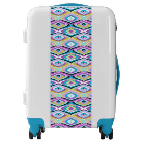Mod 60s inspired cats eye pattern luggage