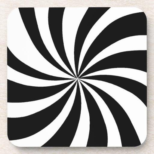 MOD 60's Pop Art Black & White Coaster | Zazzle