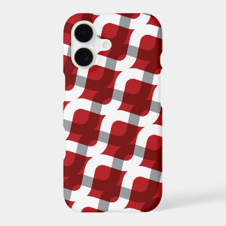 Mod 70's Red & White Bold Zig Zag Abstract Pattern iPhone 17 Case