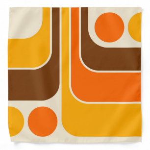 Mod 70s Retro Style Geometric Design Bandana