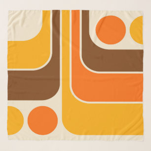 Mod 70s Retro Style Geometric Design Scarf