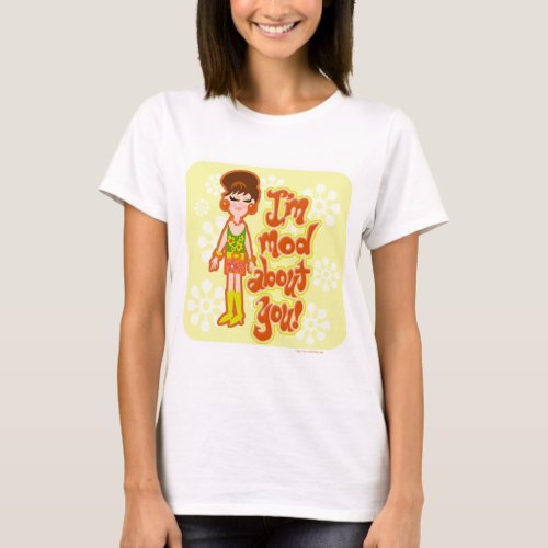 Mod About You Funny Mod 60s Cartoon Girl T_Shirt