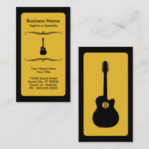 mod acoustic guitar business card