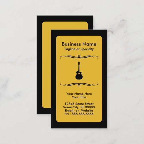 mod acoustic guitar business card