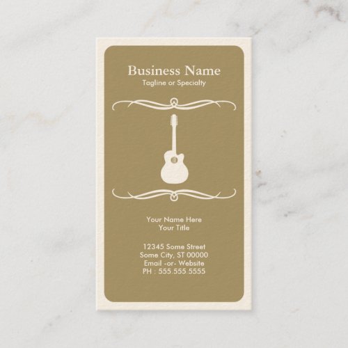 mod acoustic guitar business card
