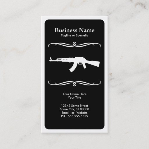 Customizable mod ak47 business card template