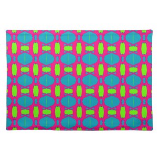 Mod Art Placemat in Magenta, Teal, Lime