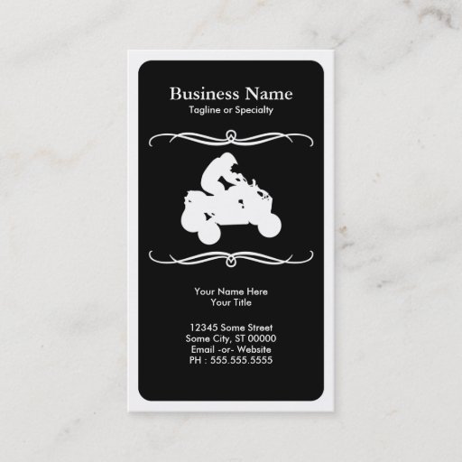 Customizable mod atv business cards