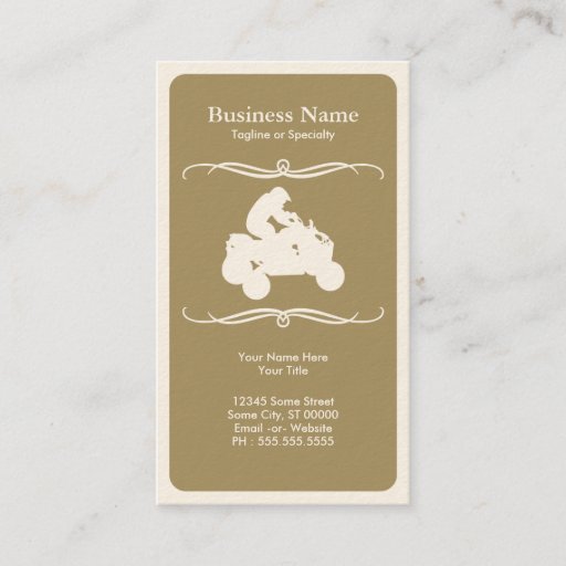 Customizable mod atv business card template