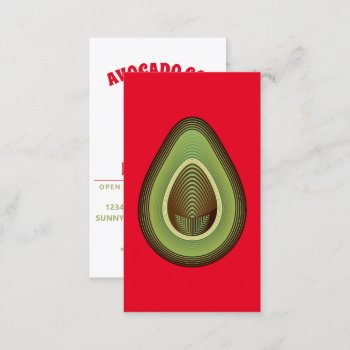 Mod Avocado Business Card by identica at Zazzle