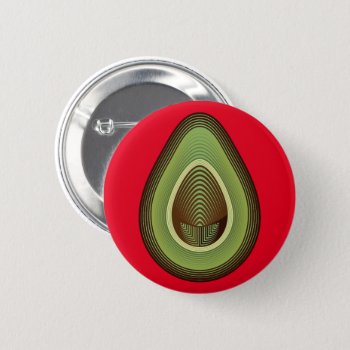 Mod Avocado Button by identica at Zazzle