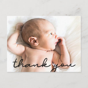 Mod Baby Baby Name and Photo Birth Postcard