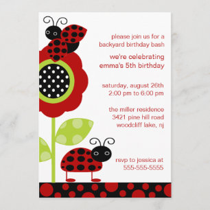 Mod Baby Bugs Birthday Invitation