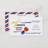 Mod barber businesscard with appointment card back (Front/Back)