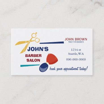 Mod barber businesscard with appointment card back