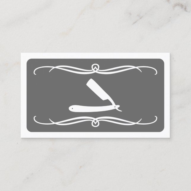 mod barber (color customizable) business card (Front)