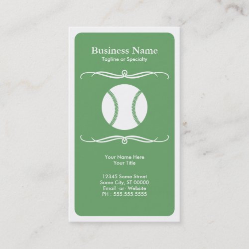 mod baseball business cards