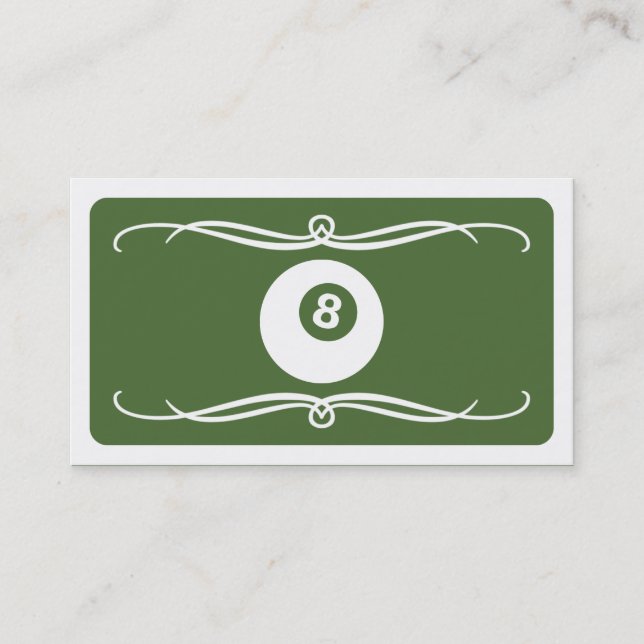 mod billiard (color customizable) business card (Front)