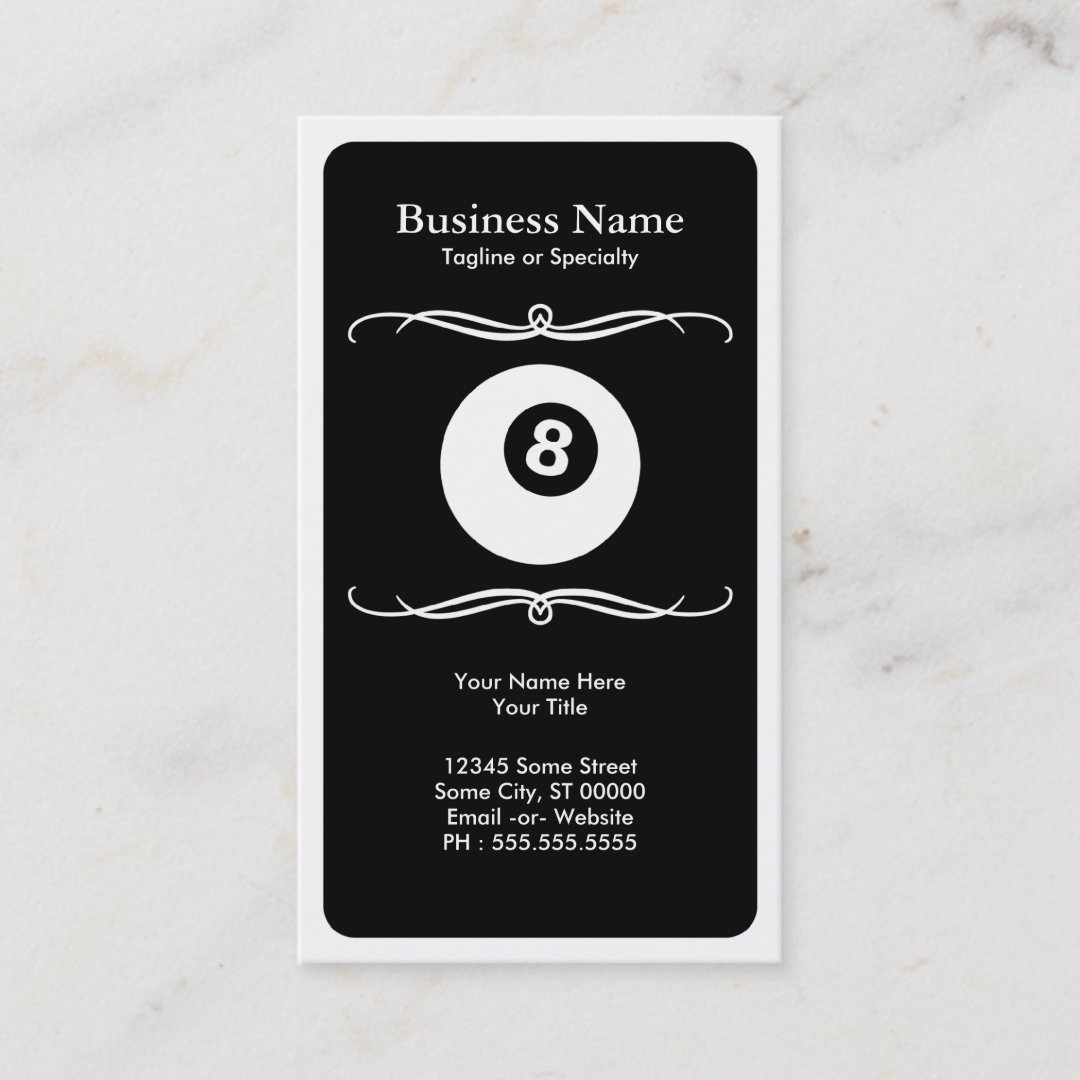 mod billiards business card | Zazzle