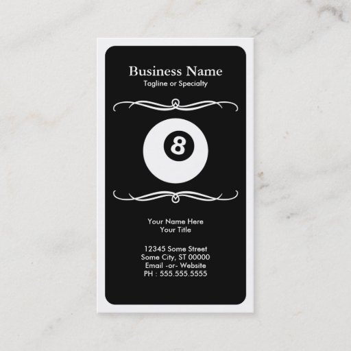Customizable mod billiards business card templates