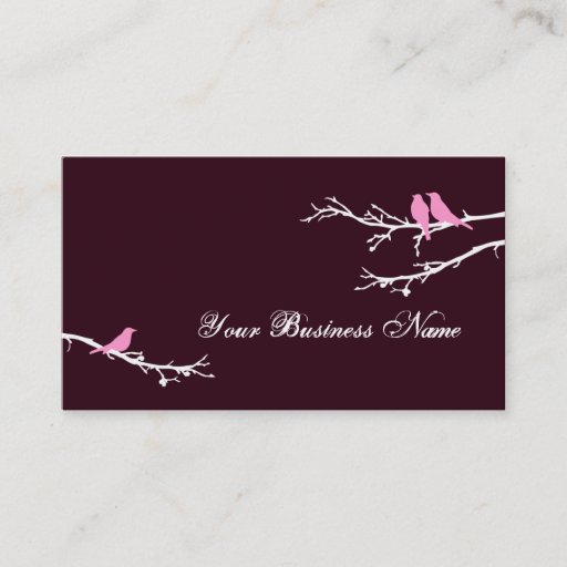 Customizable mod birds business card template
