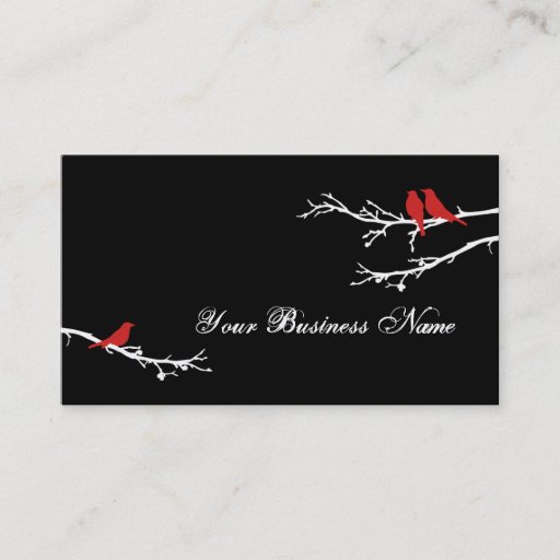 Customizable mod birds business cards