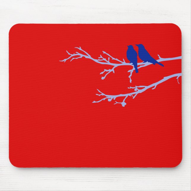 mod birds mouse pad (Front)