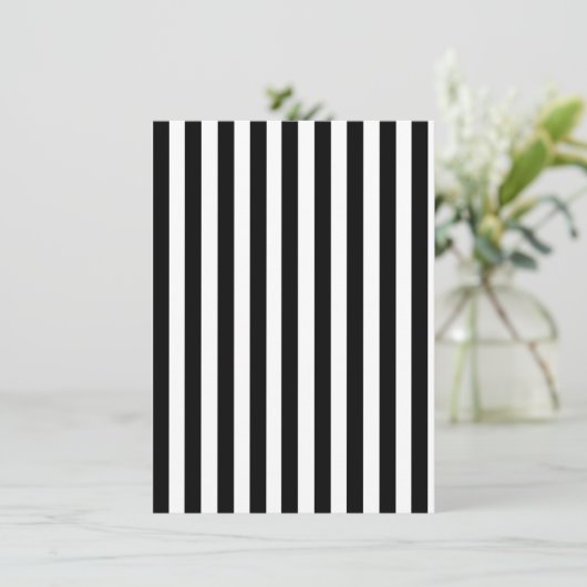 Mod Black and White Stripes Pattern (Standing Front)