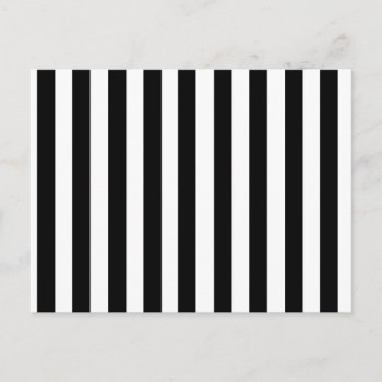Mod Black And White Stripes Pattern Postcard by CrestwoodandBeach at Zazzle