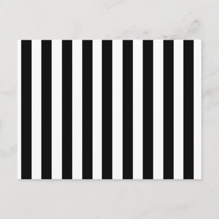 Mod Black And White Stripes Pattern Postcard