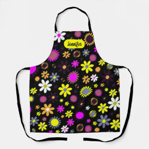 Mod Black Floral Apron