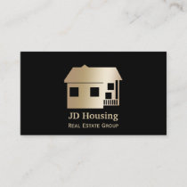 Mod black gold Classy Real estate  businesscards Business Card